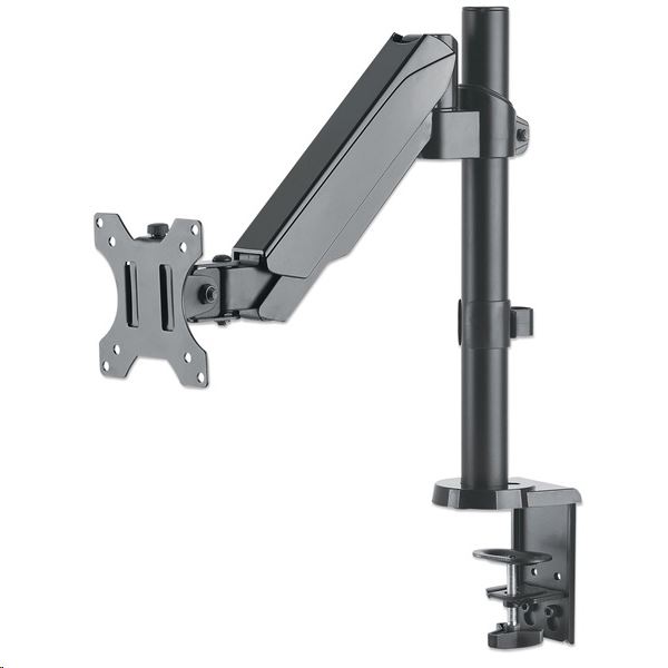 Manhattan gázrugós asztali állvány, dönthető, forgatható, TV állvány fekete (max.VESA:100x100)(17"-32"-ig) (461573)