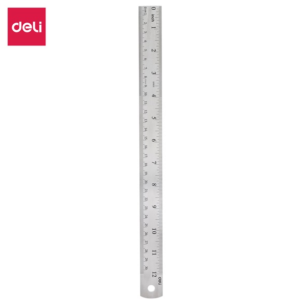Deli 30 cm fém vonalzó