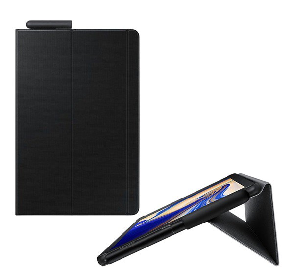 SAMSUNG tok álló (FLIP, oldalra nyíló, asztali tartó funkció, érintőceruza tartó) FEKETE [Samsung Galaxy Tab S4 10.5 LTE (SM-T835)]