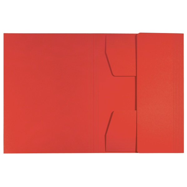 Pólyás dosszié, karton, A4, LEITZ "Recycle", piros