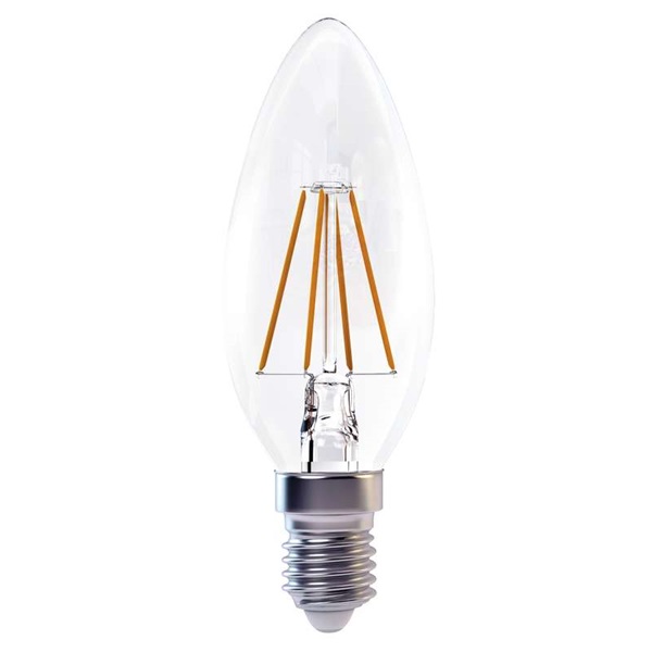 Emos LED fényforrás filament gyertya E14 4W melegfehér (Z74210)