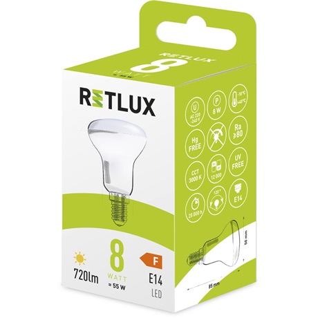 Retlux RLL 451 LED IZZÓ R50 E14 SPOT 8W WW
