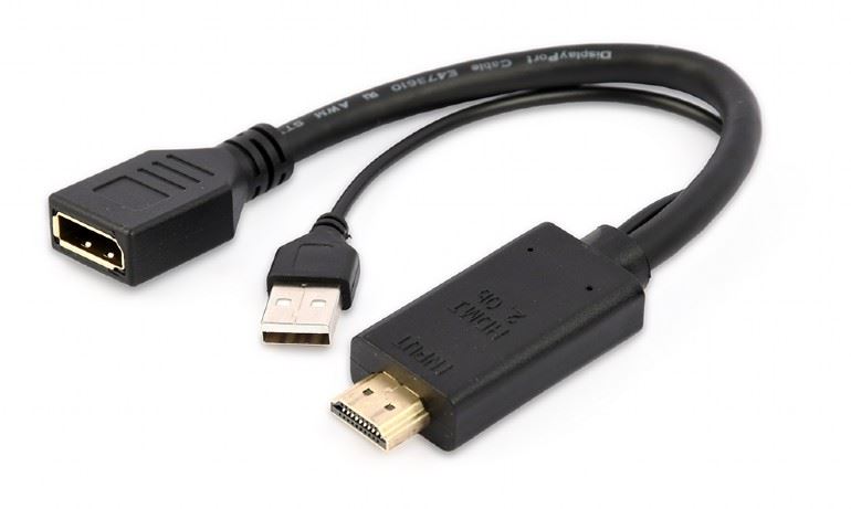 Gembird Cablexpert aktív 4K HDMI apa - DisplayPort anya adapter fekete (A-HDMIM-DPF-01) Gembird Cablexpert aktív 4K HDMI apa - DisplayPort anya adapter fekete (A-HDMIM-DPF-01)