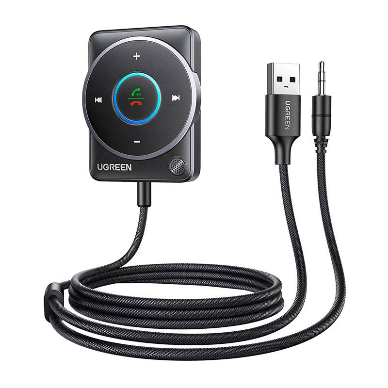 Ugreen CM723, USB + 3.5mm mini jack Bluetooth 5.4 adapter  Fekete