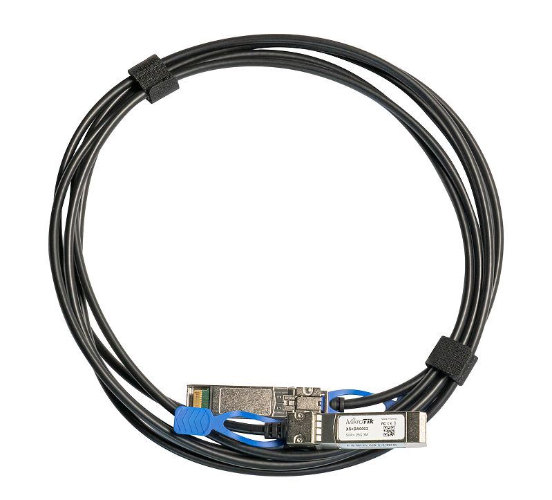 MikroTik XS+DA0003 SFP/SFP+/SFP28 3m direct attach kábel MikroTik XS+DA0003 SFP/SFP+/SFP28 3m direct attach kábel