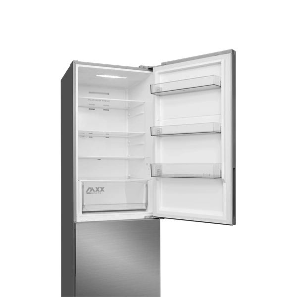 Midea MDRB548MME46 Space master Hűtő: 271L  Fagyasztó:130L alulfagyasztós hűtőszekrény Inox