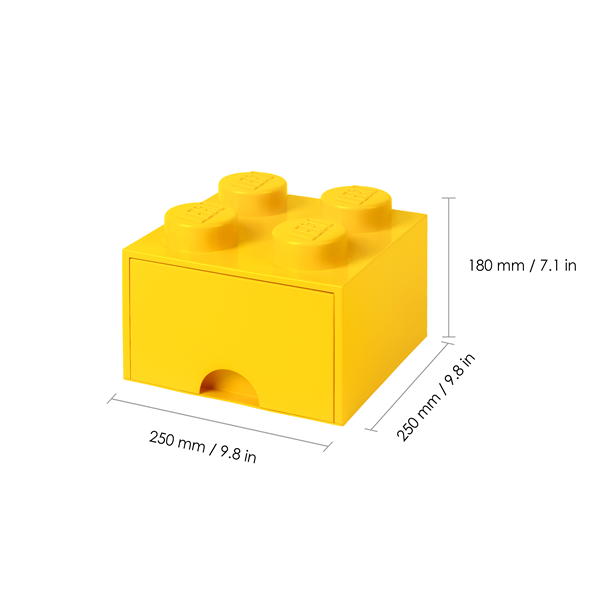 LEGO Fiókos tárolódoboz 2x2 Sárga