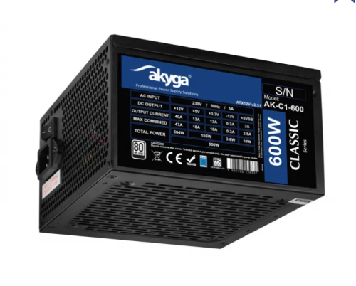 Akyga AK-C1-600 ATX Sorozat Számítógép tápegység Akyga AK-C1-600 ATX Sorozat Számítógép tápegység