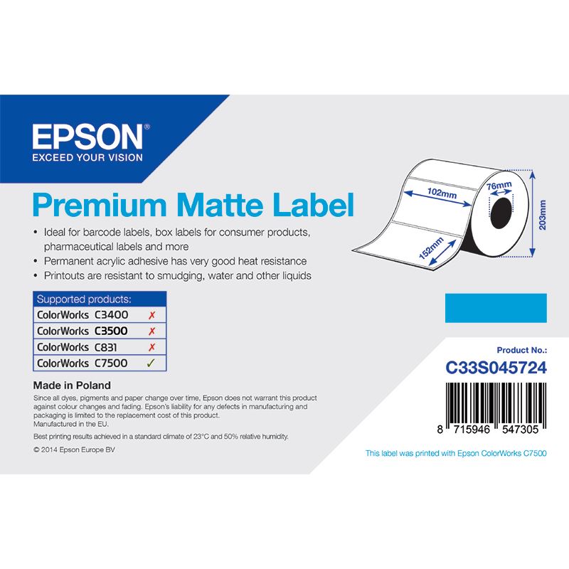 Epson PE címke (C33S045724)