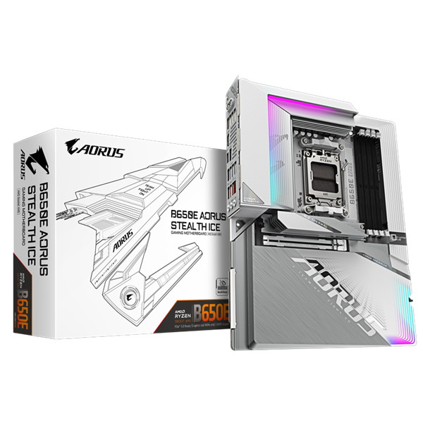 GIGABYTE AM5 B650E AORUS STEALTH ICE AMD B650 ATX Alaplap GIGABYTE AM5 B650E AORUS STEALTH ICE AMD B650 ATX Alaplap