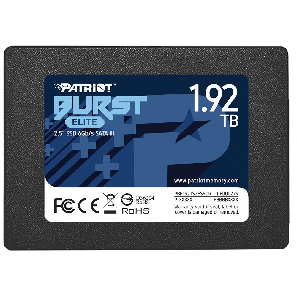 1.92TB Patriot 2,5" Burst Elite SSD meghajtó (PBE192TS25SSDR)