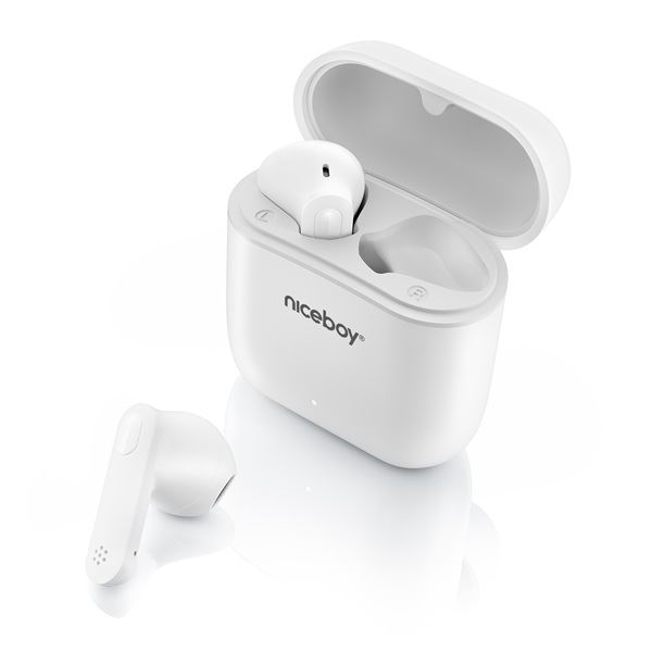 Niceboy HIVE Beans TWS Bluetooth fülhallgató fehér Niceboy HIVE Beans TWS Bluetooth fülhallgató fehér