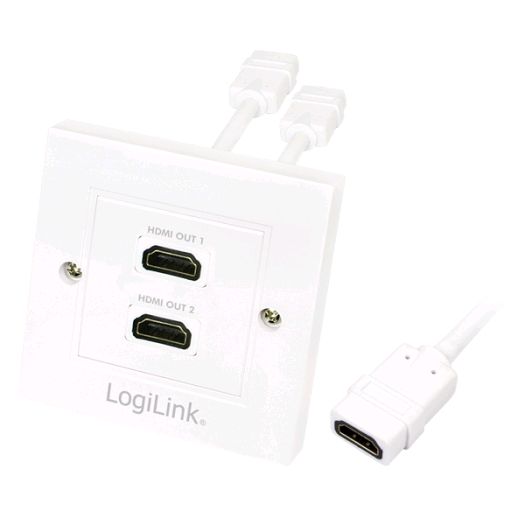 LogiLink HDMI fali lemez 2x HDMI anya (AH0015)