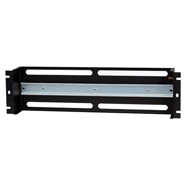 Stalflex 19" 3U DIN sínes fedeles kismegszakító tartó fekete (VDP19-3U-G)