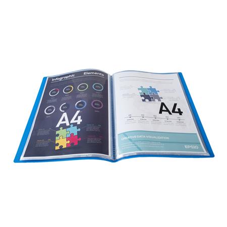 EXACOMPTA  Opak 30 zsebes A4 Bemutatómappa Kék