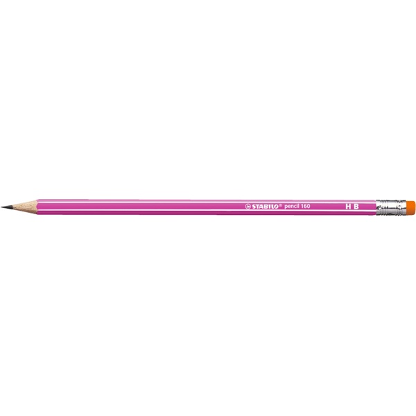Grafitceruza radírral, HB, hatszögletű, STABILO "Pencil 160", rózsaszín Grafitceruza radírral, HB, hatszögletű, STABILO "Pencil 160", rózsaszín