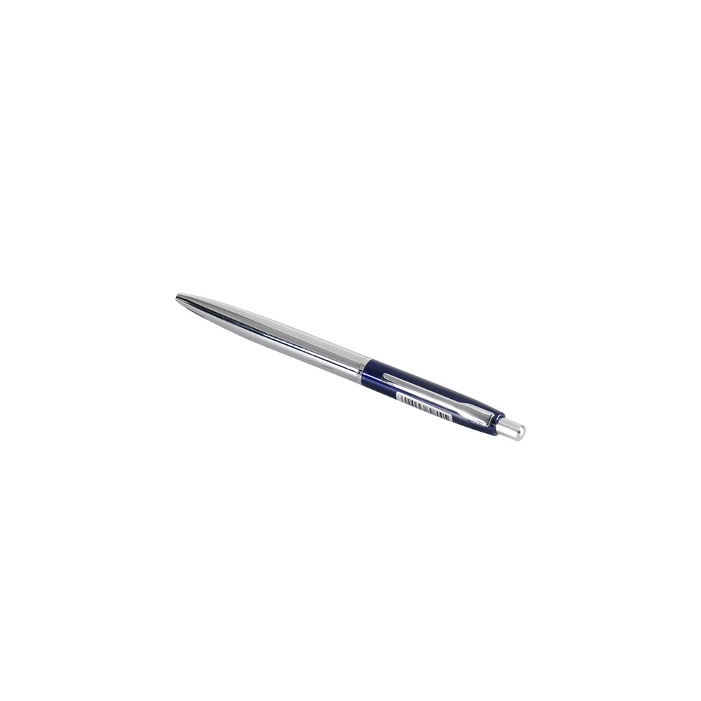 Bluering Golyóstoll 0,8mm, nyomógombos fém test, színes rész WTX Pen,  írásszín kék (WTB91424)