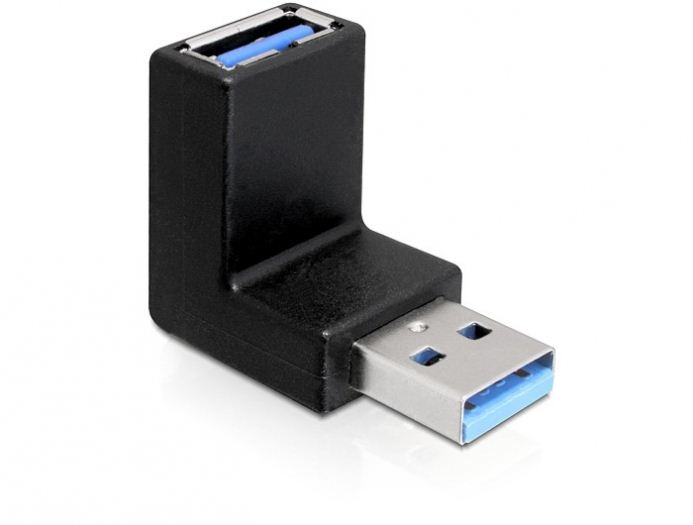 Delock DL65339 USB 3.0 apa-anya függőlegesen 90°-ban forgatott adapter Delock DL65339 USB 3.0 apa-anya függőlegesen 90°-ban forgatott adapter