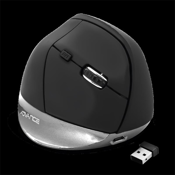 Advance VERTICAL PLUS MOUSE 2400 DPI Egér vezeték nélküli fekete Advance VERTICAL PLUS MOUSE 2400 DPI Egér vezeték nélküli fekete