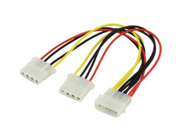 Y tápkábel 1 molex female -> 2 molex male