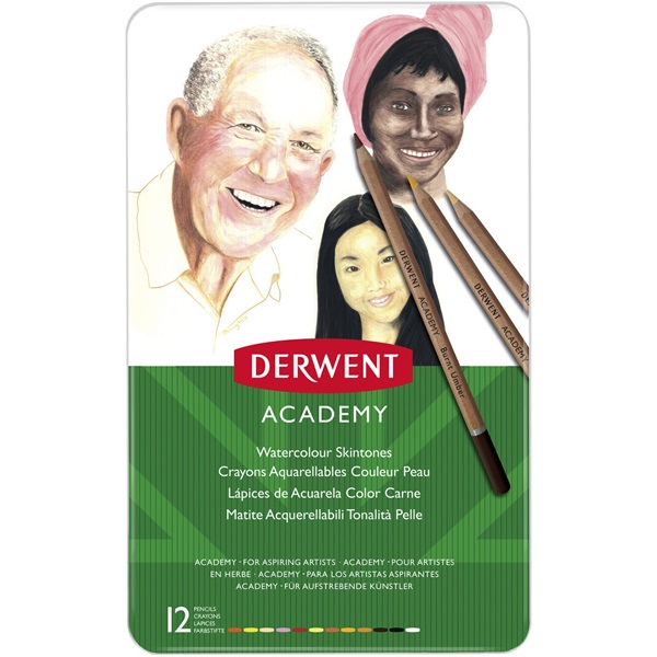 Derwent portré akvarell 12db-os vegyes színű színes ceruza Derwent portré akvarell 12db-os vegyes színű színes ceruza
