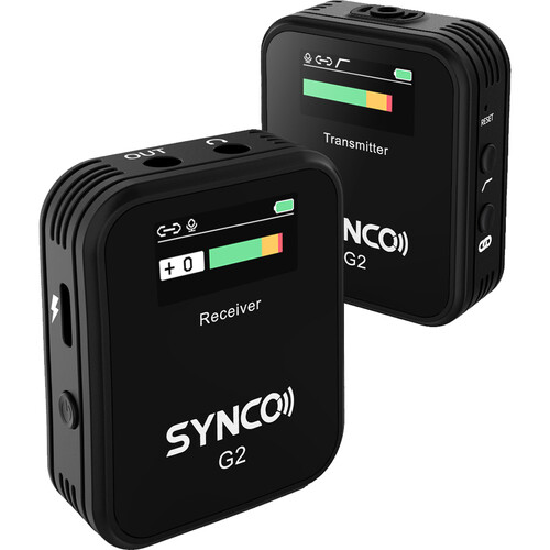 Synco WAir-G2 (A1) ultrakompakt vezetéknélküli csiptetős mikrofon rendszer  TFT kijelzővel (2.4 GHz)