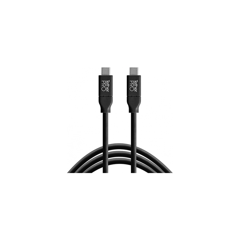TetherPro USB-C to USB-C Right Angle Fekete 