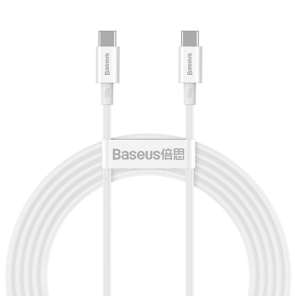 Baseus Superior sorozatú USB-C-USB-C kábel, 100 W, 2m, fehér (CATYS-C02 ) Baseus Superior sorozatú USB-C-USB-C kábel, 100 W, 2m, fehér (CATYS-C02 )