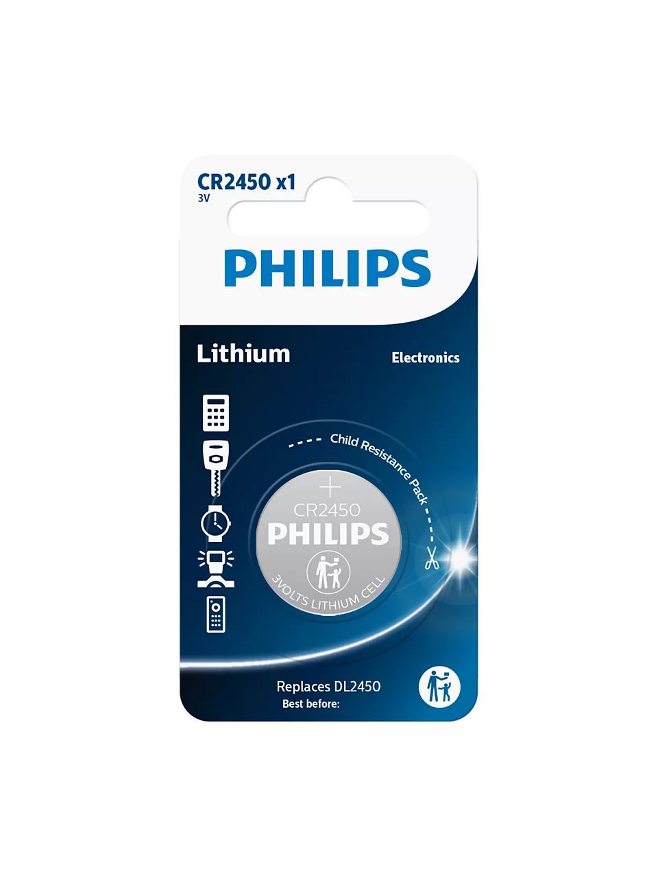 Philips Minicells CR2450 gombelem (CR2450/10B)