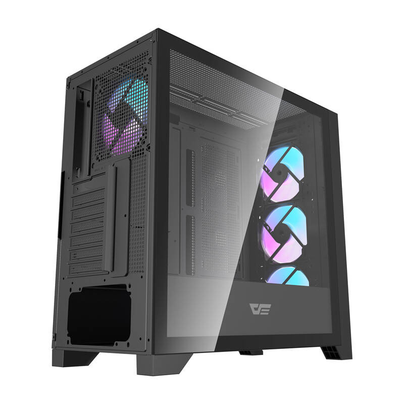 Darkflash DRX90 Glass számítógépház Fekete 