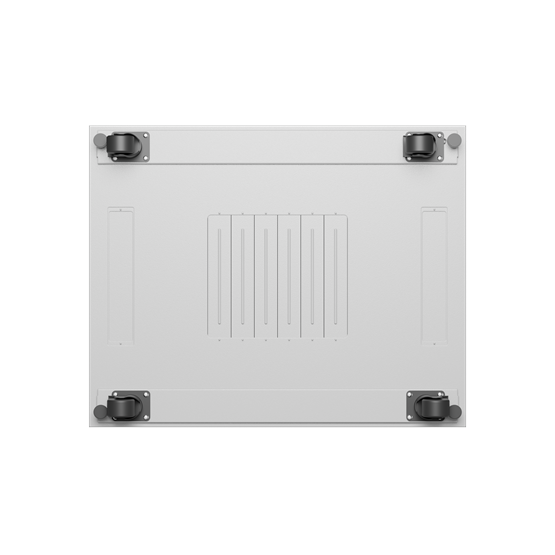 Lanberg 19" szabadon álló rack szekrény 27U/800X1000 perforált ajtó, lapraszerelt, LCD kijelző, szürke