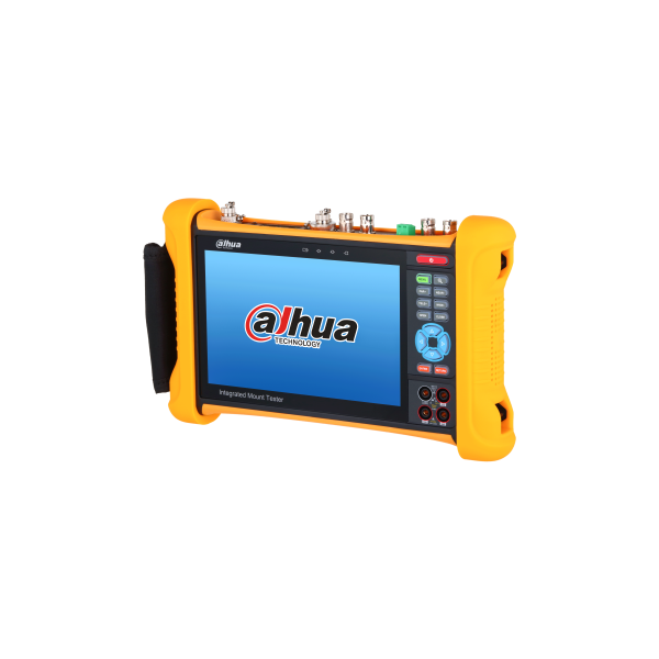 Dahua teszt monitor - PFM906-E (IP/HDCVI/HDTVI/AHD; 7"kijelző, Eth./IP teszt, IP konf, BNC be-/kimenet, onvif, PoE, akk)