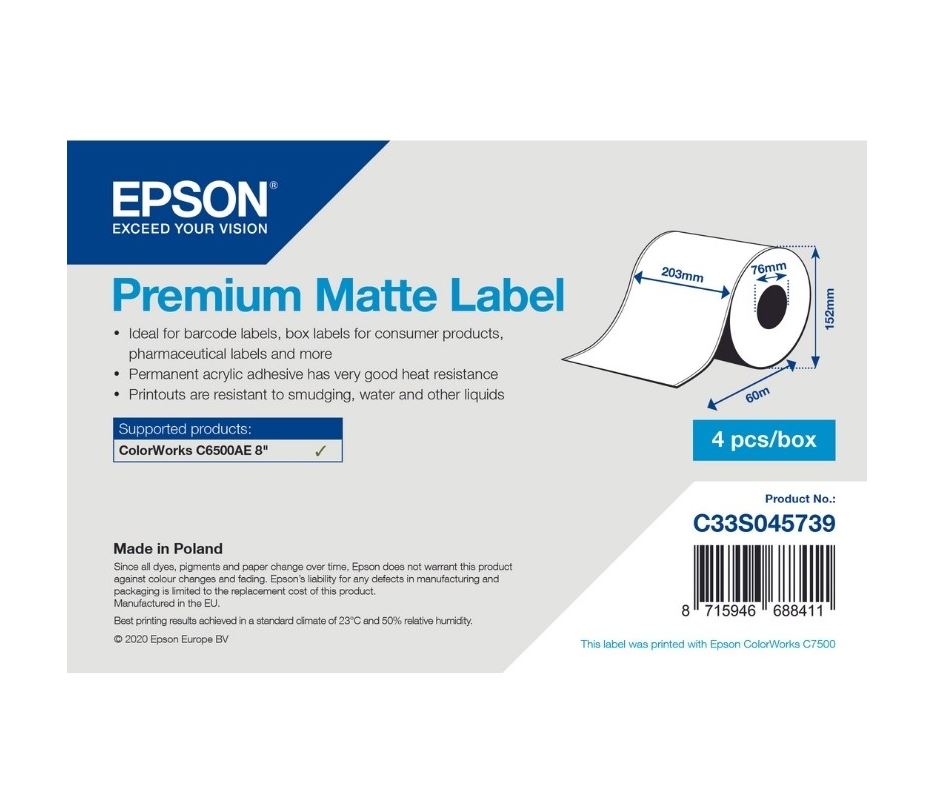 Epson Premium Matte címke (C33S045739)