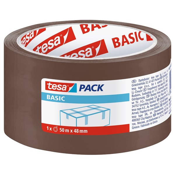 Tesa Basic 48mmx50m barna csomagzáró szalag Tesa Basic 48mmx50m barna csomagzáró szalag