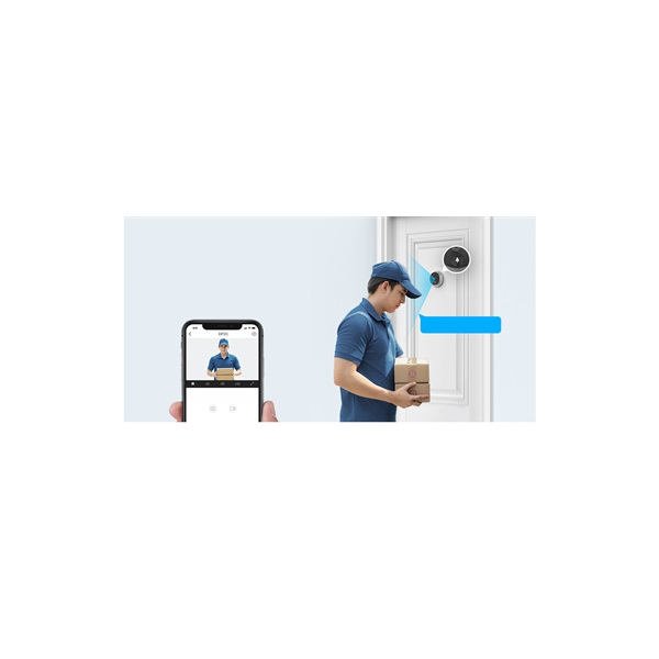 EZVIZ DP2C beltéri WiFi-s ajtócsengő 155° kamerával  1080p PIR mozgásérzékelés  4.3" kijelző microSD (256GB)
