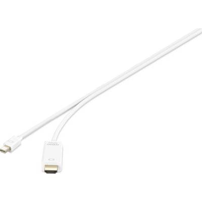 Renkforce Mini DisplayPort / HDMI Csatlakozókábel [1x Mini DisplayPort dugó - 1x HDMI dugó] 0.50 m Fehér