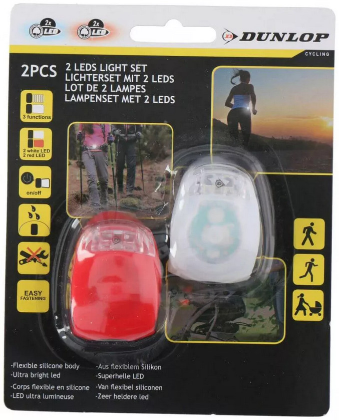 Dunlop , Kerékpár Első+Hátsó Lámpa Led (33053202)