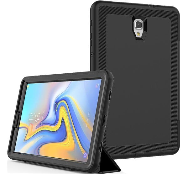 Defender telefonvédő gumi (FLIP előlap, műanyag belső, TRIFOLD asztali tartó funkció, közepesen ütésálló) FEKETE [Samsung Galaxy Tab A ... Defender telefonvédő gumi (FLIP előlap, műanyag belső, TRIFOLD asztali tartó funkció, közepesen ütésálló) FEKETE [Samsung Galaxy Tab A ...