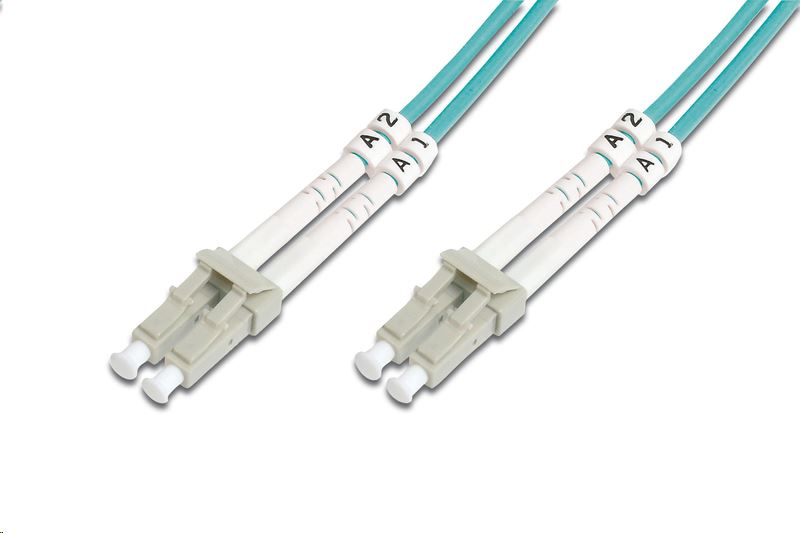 Digitus DK-2533-01/3 Fiber Optic Multimode patch kábel LC / LC OM3 1m türkiz