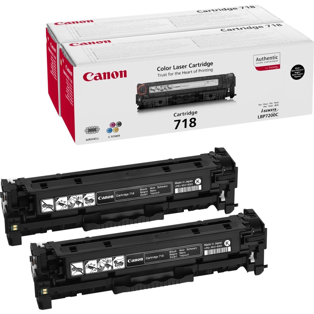 Canon 718VP fekete toner Twin Value Pack (2662B005) Canon 718VP fekete toner Twin Value Pack (2662B005)
