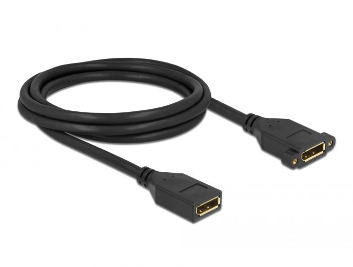 Delock DisplayPort 1.2 anya - anya panelrögzítés 4K60Hz kábel 2m (87101) Delock DisplayPort 1.2 anya - anya panelrögzítés 4K60Hz kábel 2m (87101)