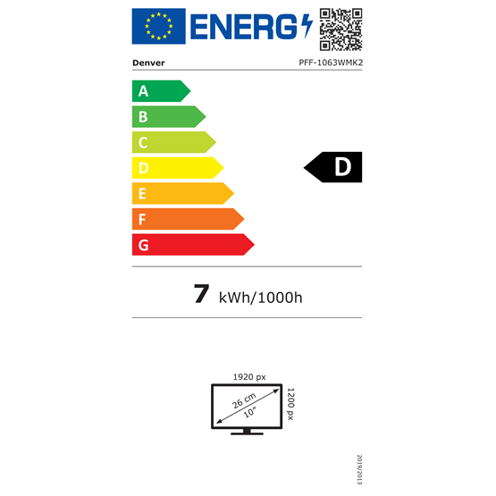 FRM Denver PFF-1063WMK2 10,1" Smart photoframe with FRAMEO software - Fehér