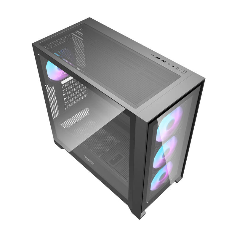 Darkflash DRX90 Glass számítógépház Fekete 