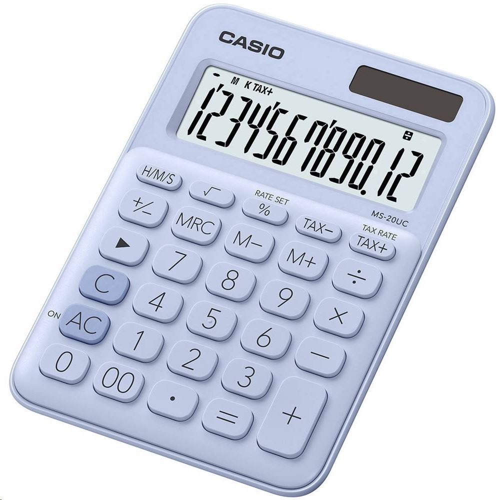 Casio MS-20UC-LB Asztali számológép Világos kék