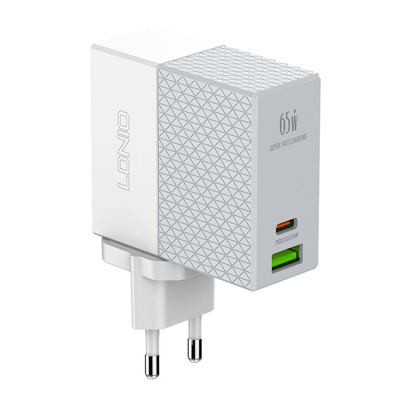Wall charger LDNIO A2620C USB, USB-C 65W + USB-C - USB-C cable Wall charger LDNIO A2620C USB, USB-C 65W + USB-C - USB-C cable
