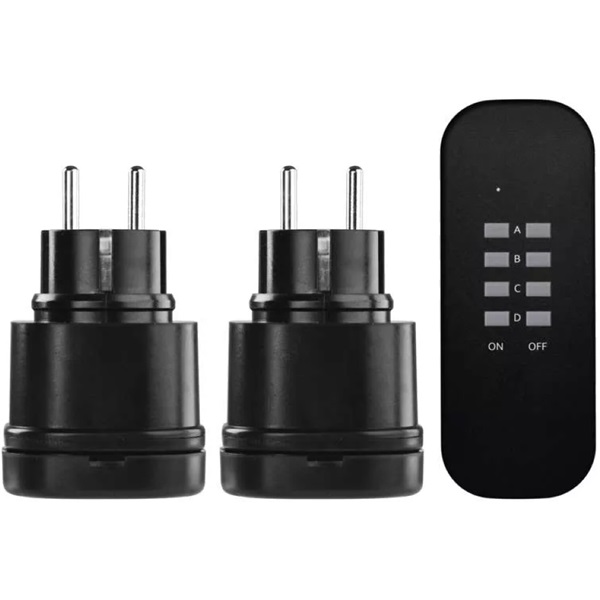 Emos P0068 IP44 2db-os távirányítható hálózati aljzat Emos P0068 IP44 2db-os távirányítható hálózati aljzat