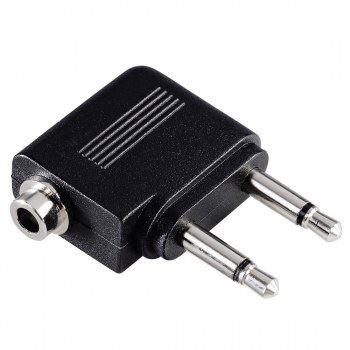 Hama 43357 reülőgép jack adapter; 2x3,5mm jack monó-3,5mm jack sztereó