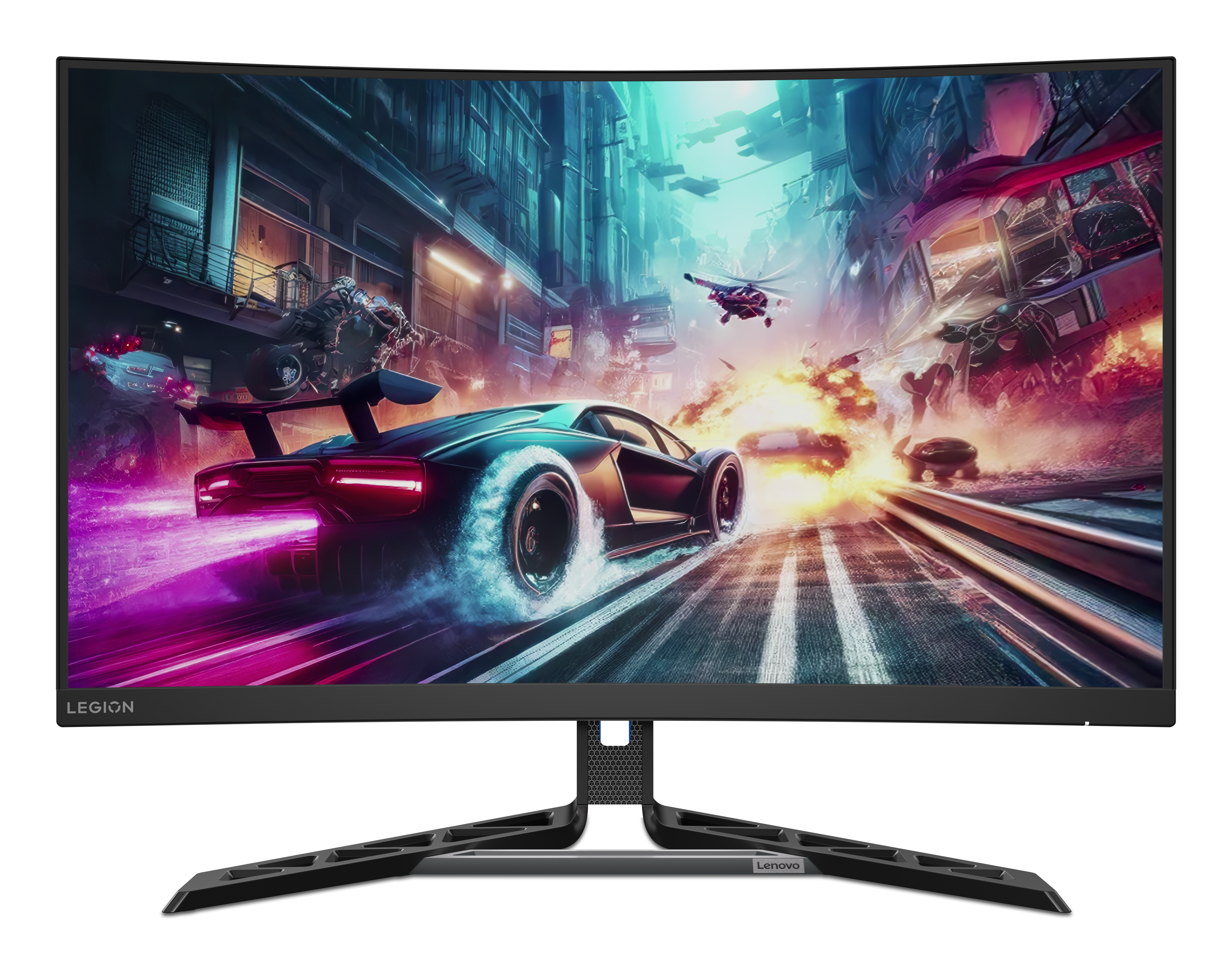 Lenovo 31,5" Legiob R32qc-30 Monitor - 2560x1440, QHD, LED, VA, 180Hz, 5ms, Ívelt, Hangszóró, FreeSync, Gamer, Fekete