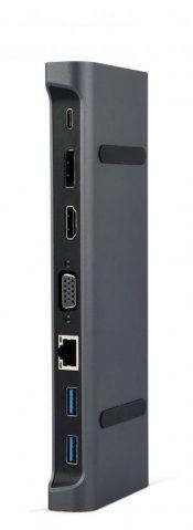 Gembird A-CM-COMBO9-02 Multi Port Adapter USB Type C 9in1 USB hub szürke Gembird A-CM-COMBO9-02 Multi Port Adapter USB Type C 9in1 USB hub szürke