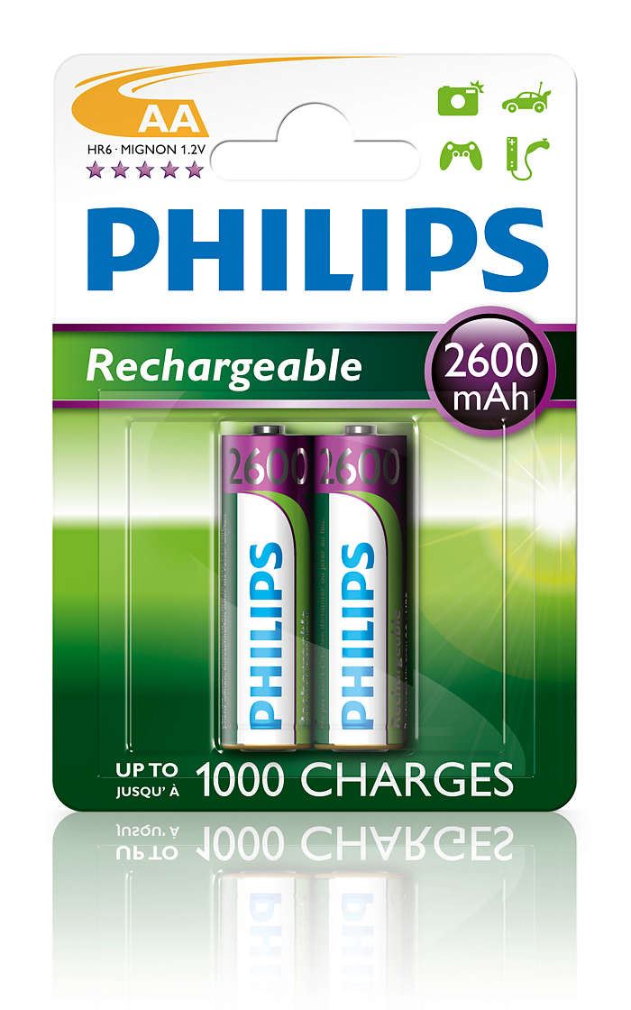 Philips 2600 mAh AA Akkumulátor Rechargeables Nikkel-fémhidrid 2db/cs (R6B2A260/10) Philips 2600 mAh AA Akkumulátor Rechargeables Nikkel-fémhidrid 2db/cs (R6B2A260/10)